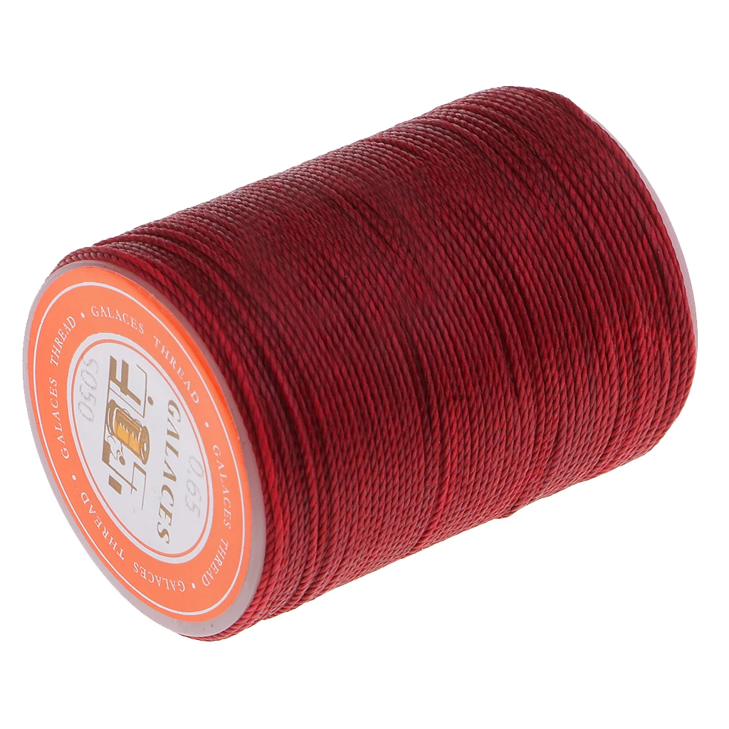93 Yards/Spool Sewing Waxed Thread Hand Stitching Cord for Leather craft DIY Tools 0.65mm Round