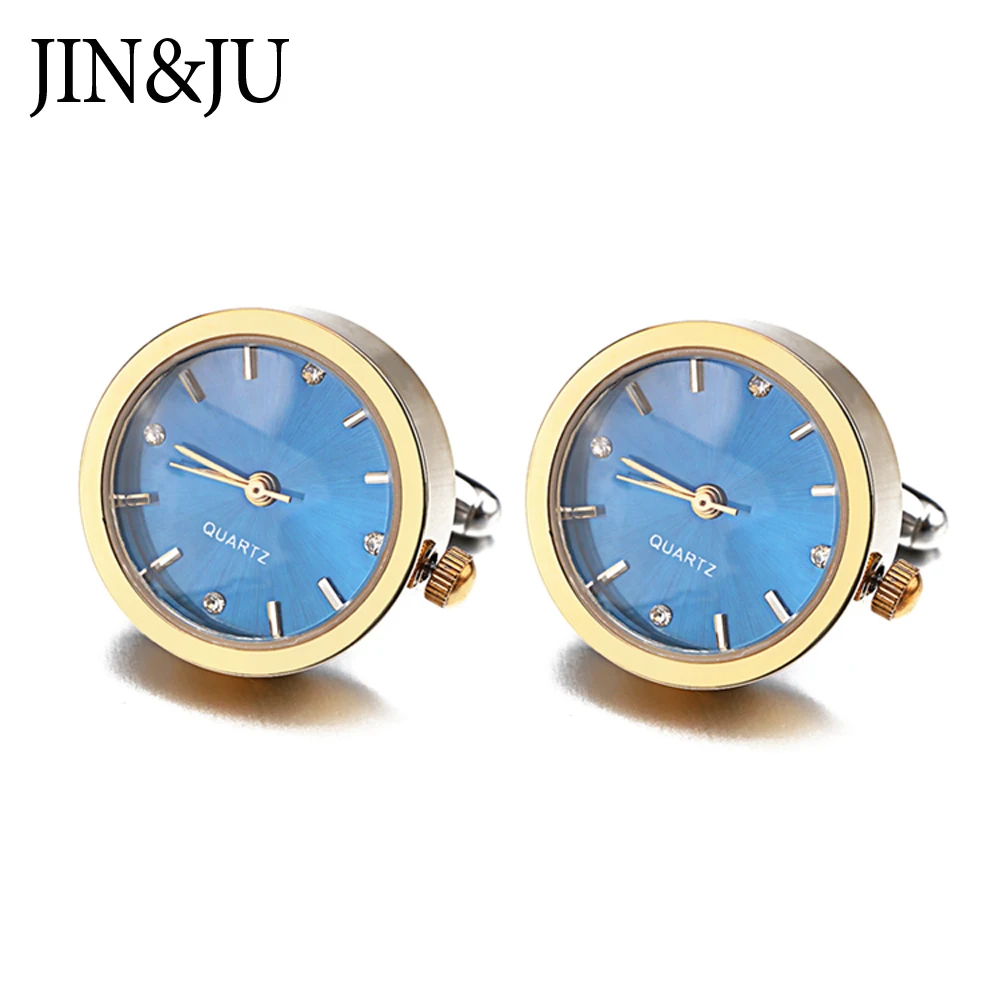 

Jin&Ju New Arrive Men's Shirt Clock Design Jewelry Watch Cuff Link Men Jewelry Wedding Groom Men Cuff Links