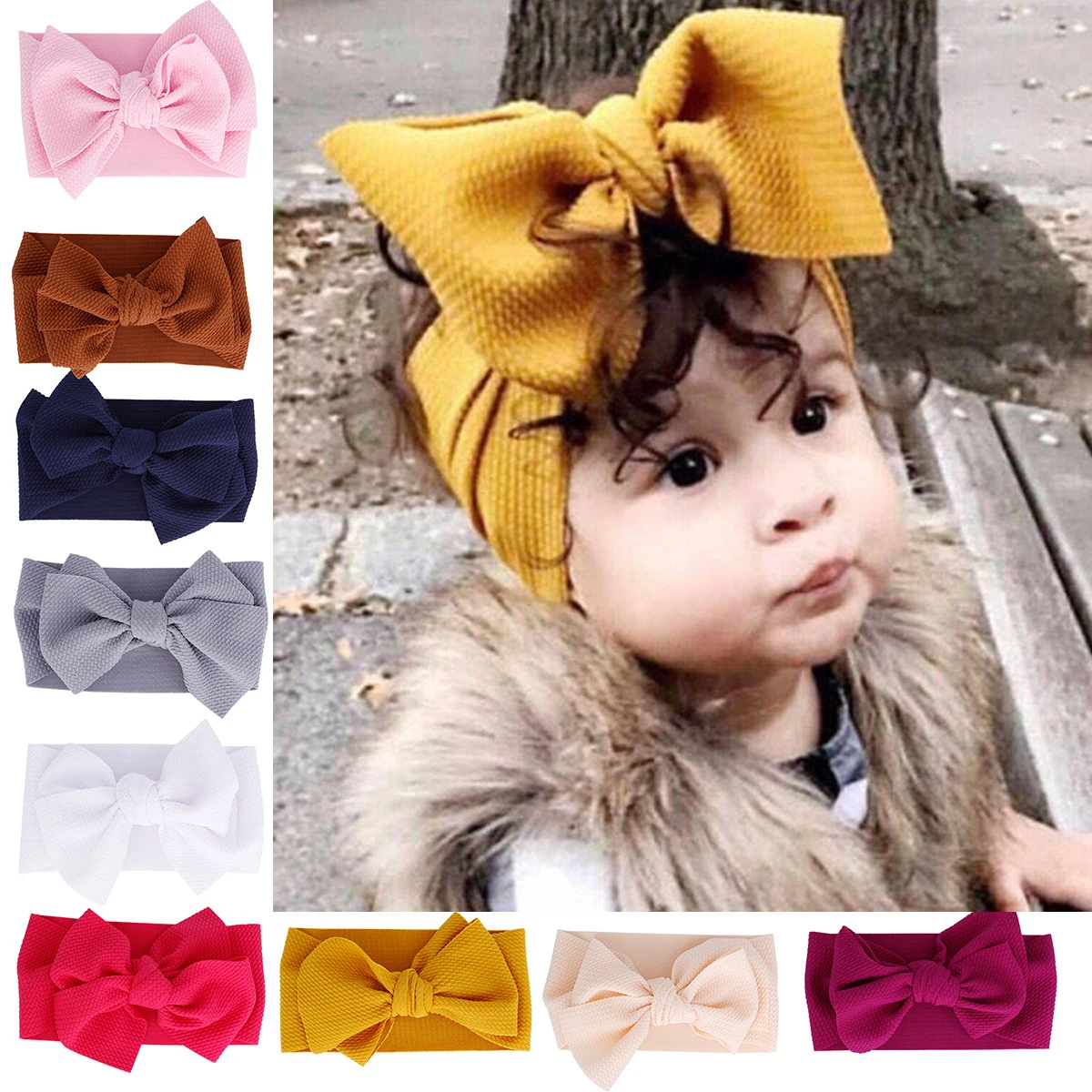 14pcs/lot New Fashion Little Girls Headbands Large Bowknot Kids Turban Tiara Photo Outdoor Wear Hair Accessories
14pcs/lot New Fashion Little Girls Headbands Large Bowknot Kids Turban Tiara Photo Outdoor Wear Hair Accessories