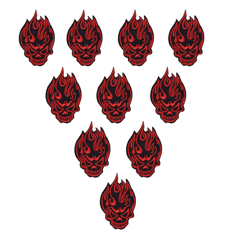 10 PCS Fire Skull Patch Punk Badge for Jacket Clothes Iron on Applique Patch Craft Stripe Sew Embroidery Patches for Clothing
10 PCS Fire Skull Patch Punk Badge for Jacket Clothes Iron on Applique Patch Craft Stripe Sew Embroidery Patches for Clothing