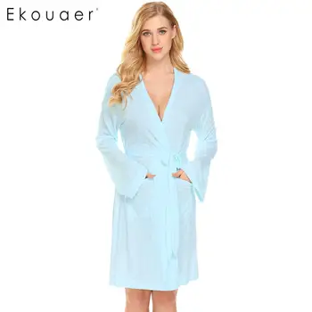 Ekoaer Women Sleepwear Robes Spring Autumn Dressing Gown Long Sleeve Hollow Jacquard Comfort Kimono Spa Bathrobe
Ekoaer Women Sleepwear Robes Spring Autumn Dressing Gown Long Sleeve Hollow Jacquard Comfort Kimono Spa Bathrobe