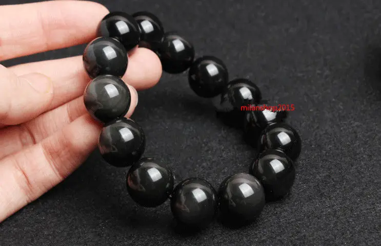 Natural double rainbow eye obsidian bracelet men women bracelet couple jewelry stone
Natural double rainbow eye obsidian bracelet men women bracelet couple jewelry stone