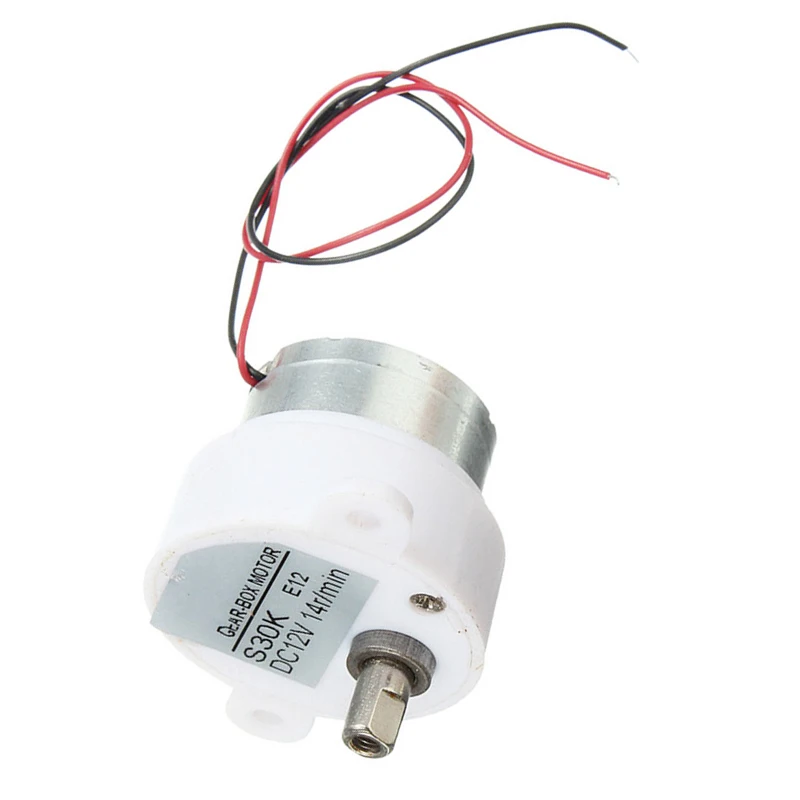 12V 14RPM 2 Wires Electric Brushless Motor High Torque Electric Geared Box S30K Reduction for Electronic Game Fun
12V 14RPM 2 Wires Electric Brushless Motor High Torque Electric Geared Box S30K Reduction for Electronic Game Fun