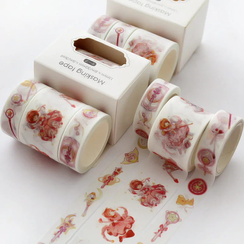 3 pcs/lot Magic girl washi tape set Cute adhesive tape DIY Decoration Sticker Scrapbooking Diary Masking Tape stationery supply
3 pcs/lot Magic girl washi tape set Cute adhesive tape DIY Decoration Sticker Scrapbooking Diary Masking Tape stationery supply