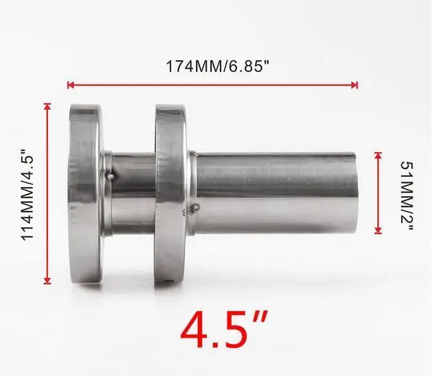 4.5" Diameter 2" Inner Core Stainless Steel Muffler Silencer for Head the Engine Over the Exhaust
4.5" Diameter 2" Inner Core Stainless Steel Muffler Silencer for Head the Engine Over the Exhaust