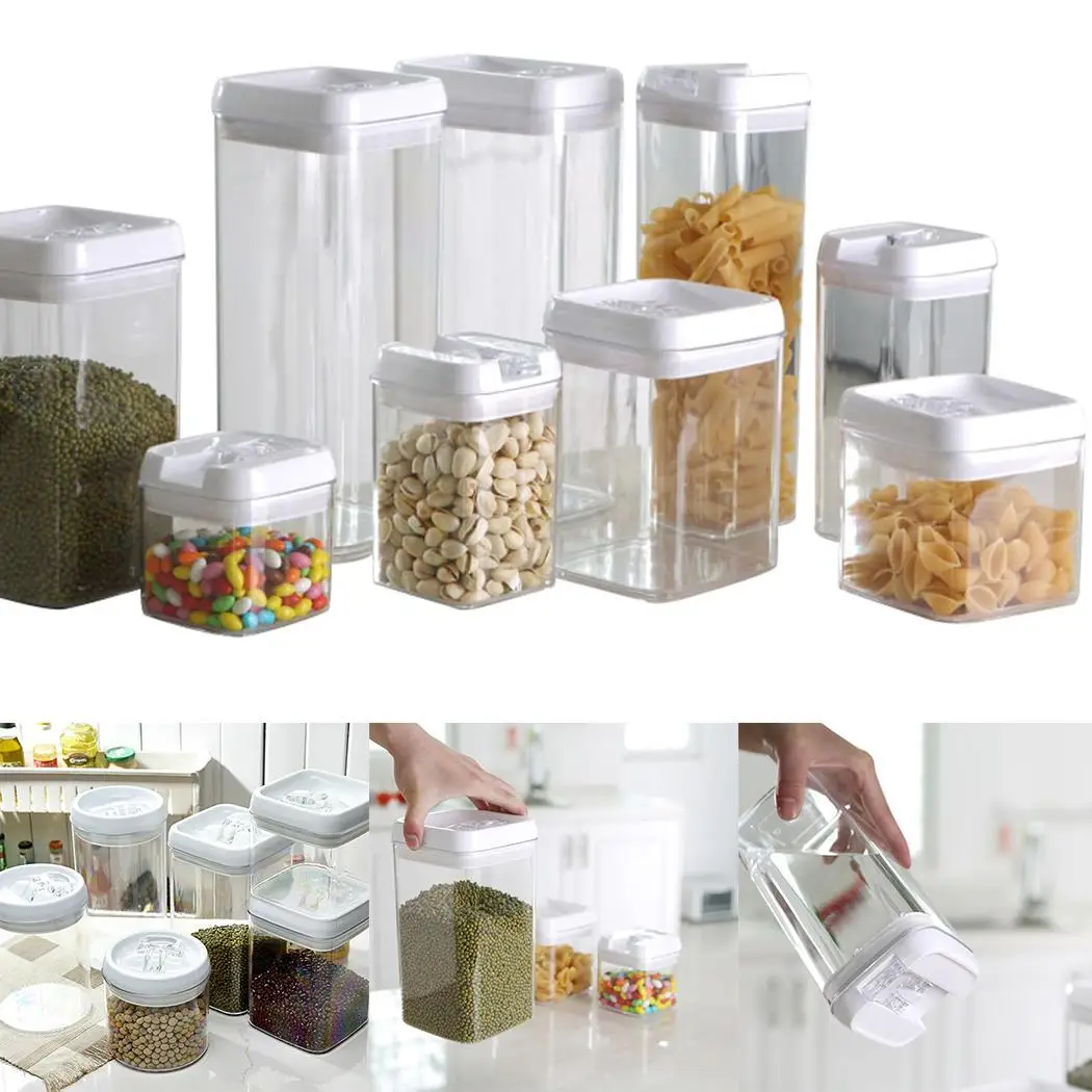 Kitchen Multi-grain Storage Tank Transparent Seal Multi-function Box Food Food Round shape, Square shape Modern Home Supplies
Kitchen Multi-grain Storage Tank Transparent Seal Multi-function Box Food Food Round shape, Square shape Modern Home Supplies