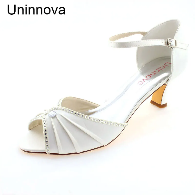 Peep Toe Women's Crystal Satin Med Heel Pumps Wedding Heels Shoes Bridal Bridesmaid Dress Evening Party Pumps 61128-3 LY
Peep Toe Women's Crystal Satin Med Heel Pumps Wedding Heels Shoes Bridal Bridesmaid Dress Evening Party Pumps 61128-3 LY