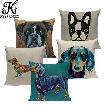 Square Cotton Linen colourfu Bull Terrier Painted Bull dog dachshund 3D Cheap Cushion Cover For Home Sofa Pillow Case Cojines
Square Cotton Linen colourfu Bull Terrier Painted Bull dog dachshund 3D Cheap Cushion Cover For Home Sofa Pillow Case Cojines