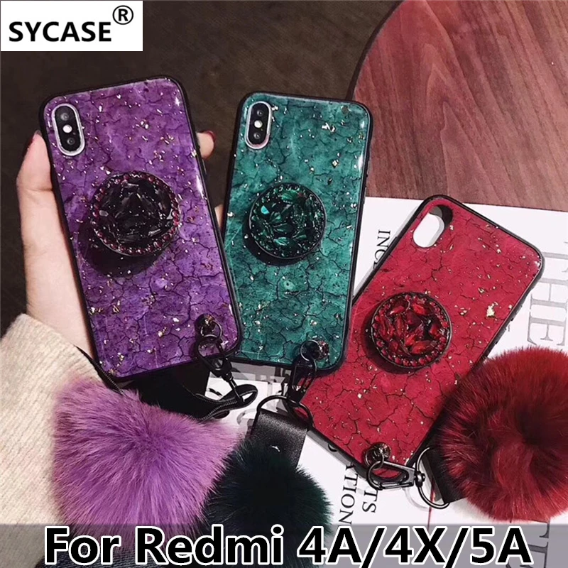 SYCASE Luxury Epoxy Case Fashion Red Green Purple phone case For Redmi 4A 4X 5A Case Rhinestone Stand Hair Ball Soft Cover
SYCASE Luxury Epoxy Case Fashion Red Green Purple phone case For Redmi 4A 4X 5A Case Rhinestone Stand Hair Ball Soft Cover