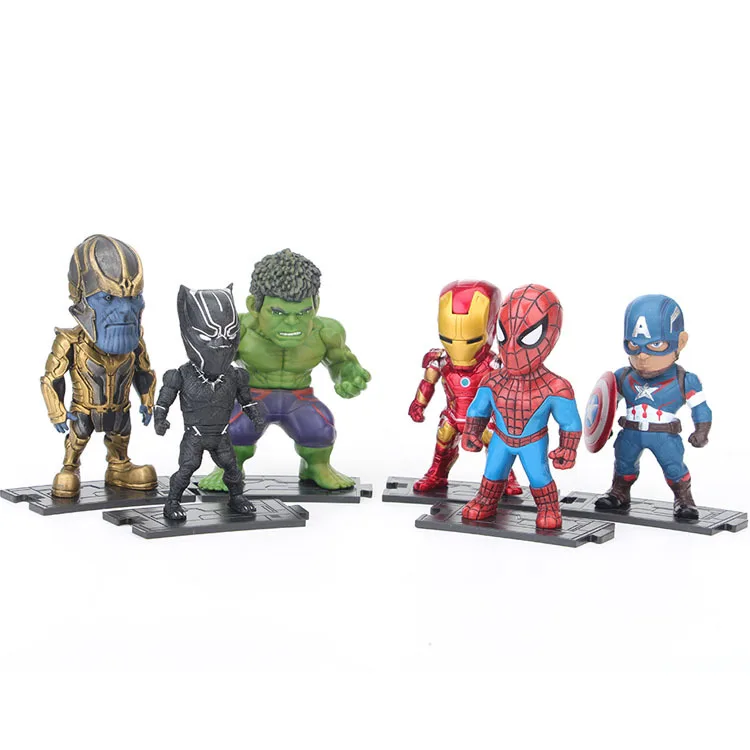 6pcs The Avengers 3 Infinity War Thanos Hulk Iron Man Spiderman POP PVC Action Figures Superheroes Figurines Dolls Set Kids Toys
6pcs The Avengers 3 Infinity War Thanos Hulk Iron Man Spiderman POP PVC Action Figures Superheroes Figurines Dolls Set Kids Toys