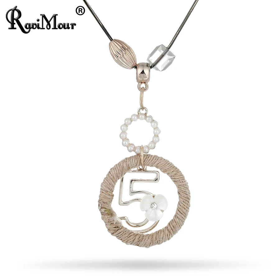 RAVIMOUR New Number 5 Maxi Necklaces & Pendant Gothic Hemp Rope Big Round Long Necklace for Women Fashion Jewelry Vintage Collar
RAVIMOUR New Number 5 Maxi Necklaces & Pendant Gothic Hemp Rope Big Round Long Necklace for Women Fashion Jewelry Vintage Collar
