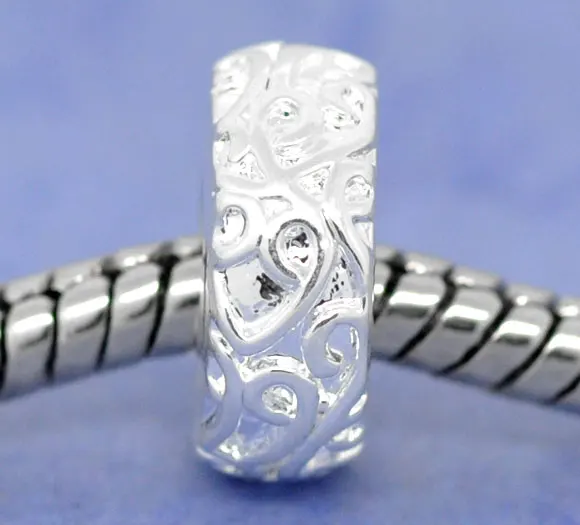 Серебряные украшения doreenbeads разделительные шарики европейские размеры 11x4 5 мм 10