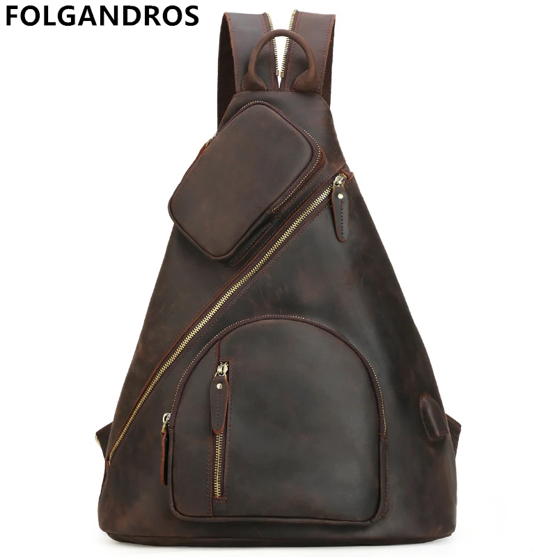 Men's Brand Backpacks Genuine Leather Handmade Vintage Chest Backpack Classic Retro Multifunctional Travel Bag Laptop Rucksack
Men's Brand Backpacks Genuine Leather Handmade Vintage Chest Backpack Classic Retro Multifunctional Travel Bag Laptop Rucksack
