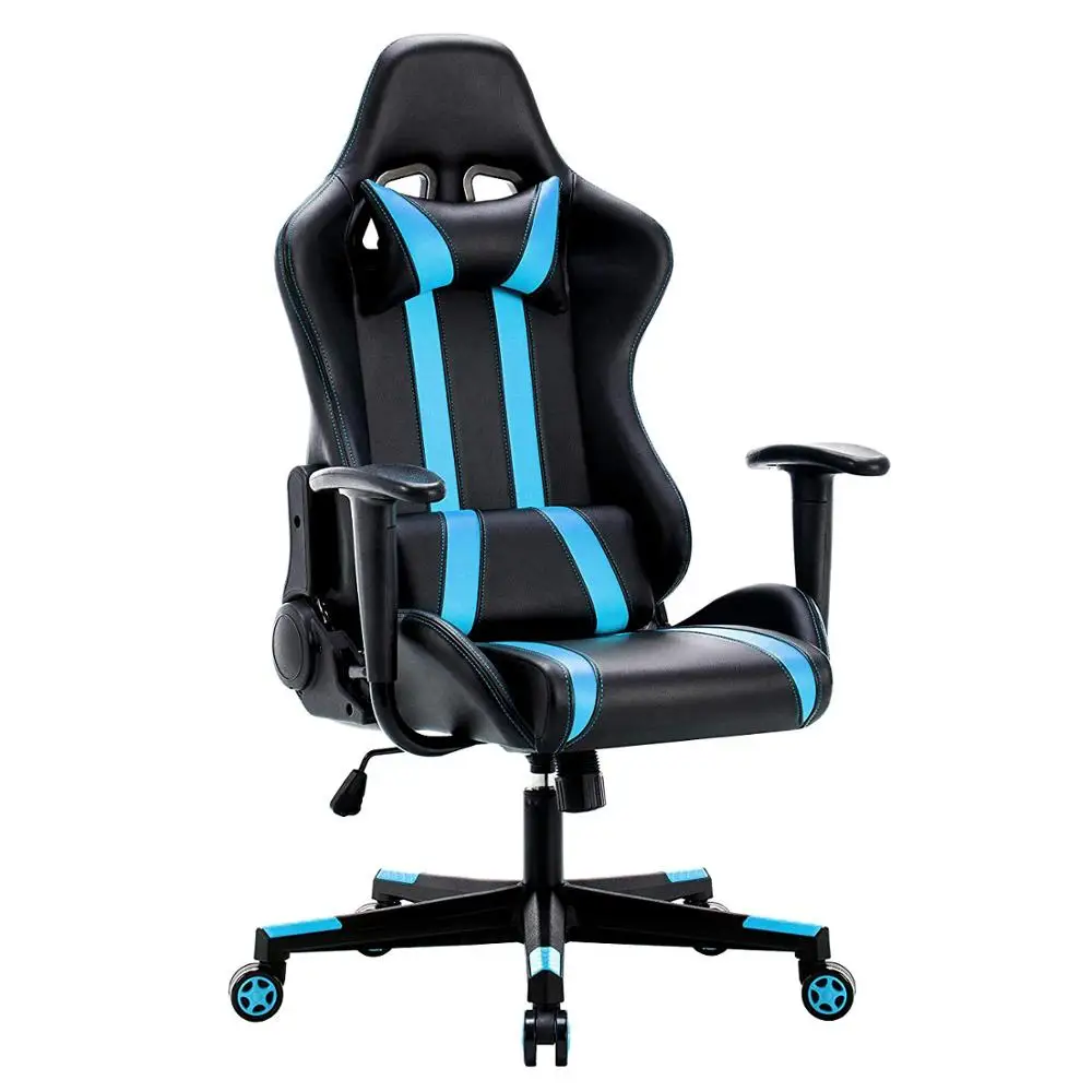 Executive Chair Racing Chair Computer Chair PU Gaming Chair with Headrest & Lumbar Cushion, 135 Degree Reclining Angle DE
Executive Chair Racing Chair Computer Chair PU Gaming Chair with Headrest & Lumbar Cushion, 135 Degree Reclining Angle DE