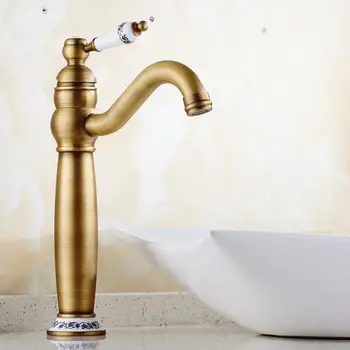 Free Shipping Tall deck mounted Porcelain antique brass bathroom basin faucet vessel sink swivel mixer tap single handle HJ-2511
Free Shipping Tall deck mounted Porcelain antique brass bathroom basin faucet vessel sink swivel mixer tap single handle HJ-2511