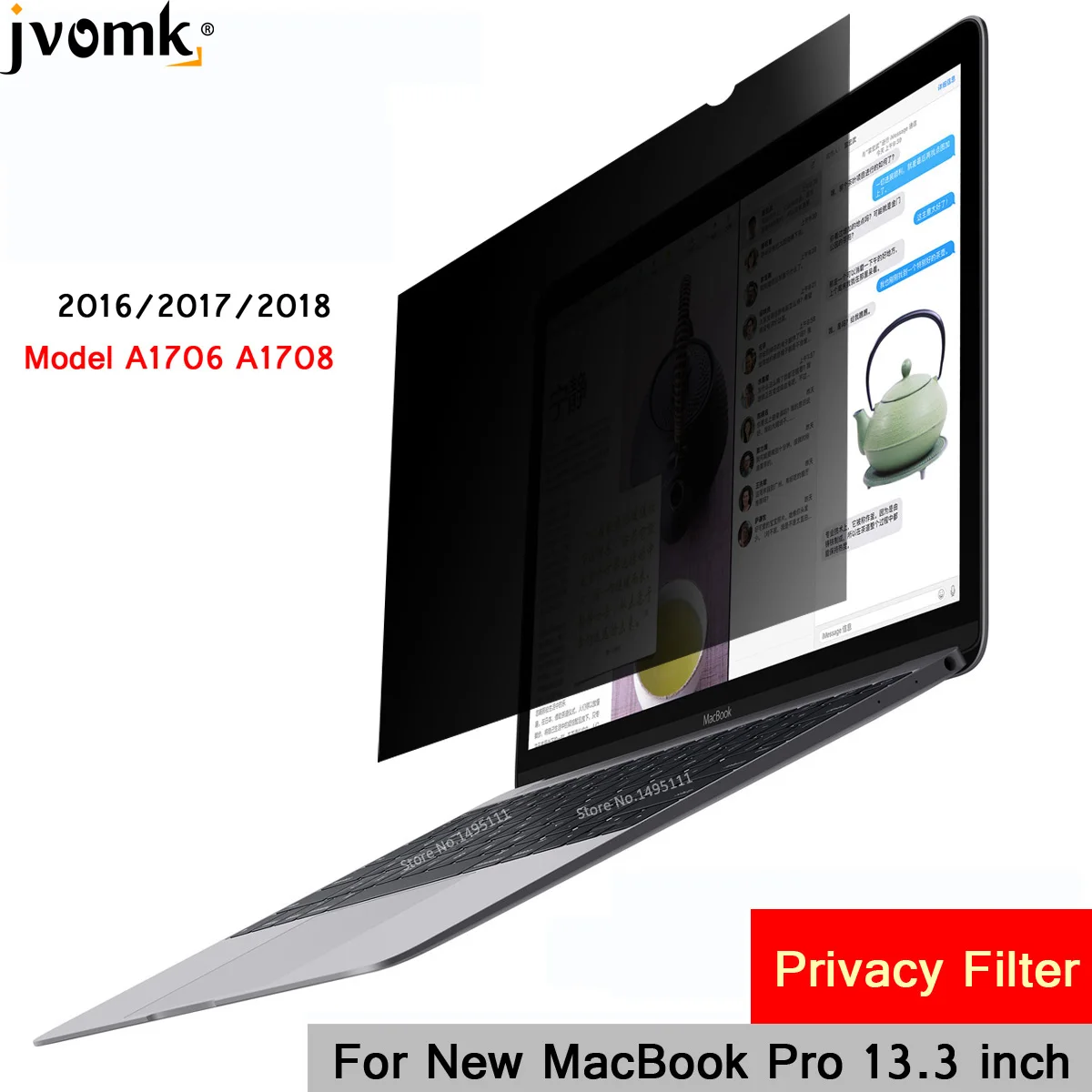 Для 2016/2017/2018 Новый MacBook Pro 13 3 дюймов Touch Bar модель A1706 A1708 Privacy фильтрующие экраны