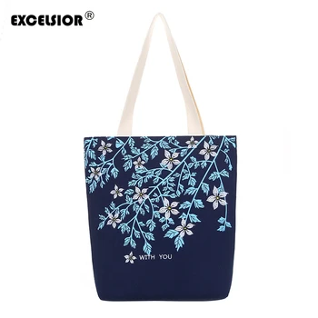 EXCELSIOR New Women's Bags Floral Embroidery Canvas Tote Casual Beach Bags Shoulder Bag For Girls Shopping Canvas Handbags G1523
EXCELSIOR New Women's Bags Floral Embroidery Canvas Tote Casual Beach Bags Shoulder Bag For Girls Shopping Canvas Handbags G1523