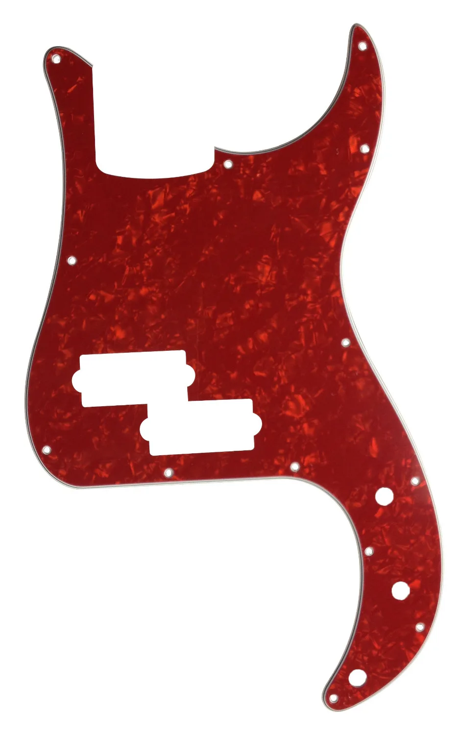 Pleroo Custom Guitar pickgaurd для US P бас гитара Накладка защиты от царапин 4 слойная Красная