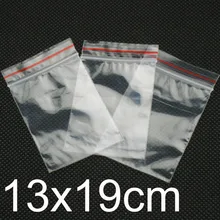 Cremallera de plástico bolsa de polietileno bolsas de 13x19 cm 500 unids/lote(China)
