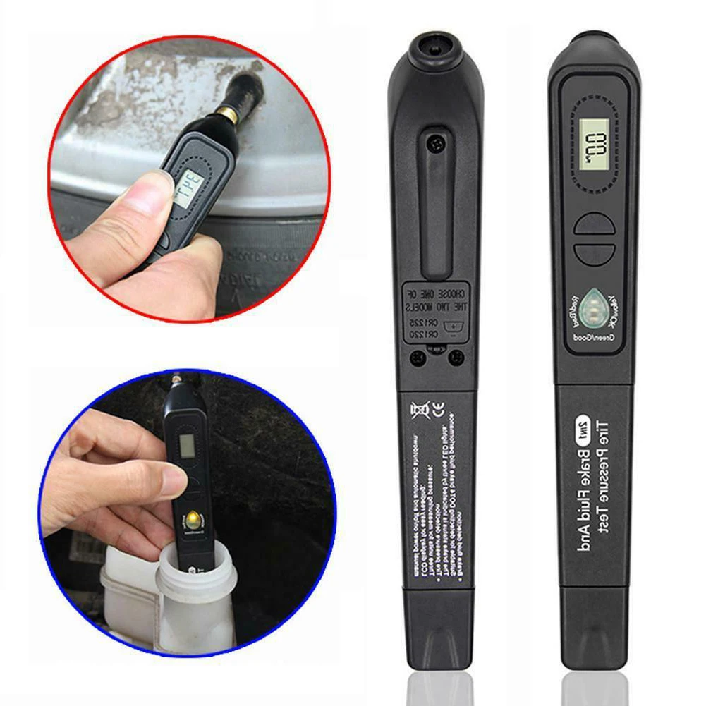 2 In1 Brake Fluid Tester Pen Tire Pressure Guage Meter LCD Display 12V Auto Automotive Testing Tool Car Accessories
2 In1 Brake Fluid Tester Pen Tire Pressure Guage Meter LCD Display 12V Auto Automotive Testing Tool Car Accessories