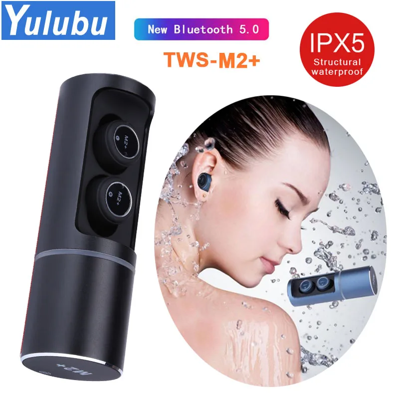 YULUBU M2+ TWS Wireless Earbuds V5.0 Bluetooth Earphone Headset Deep Bass Stereo 3D Sound SweatProof Sports Earphones Headset
YULUBU M2+ TWS Wireless Earbuds V5.0 Bluetooth Earphone Headset Deep Bass Stereo 3D Sound SweatProof Sports Earphones Headset