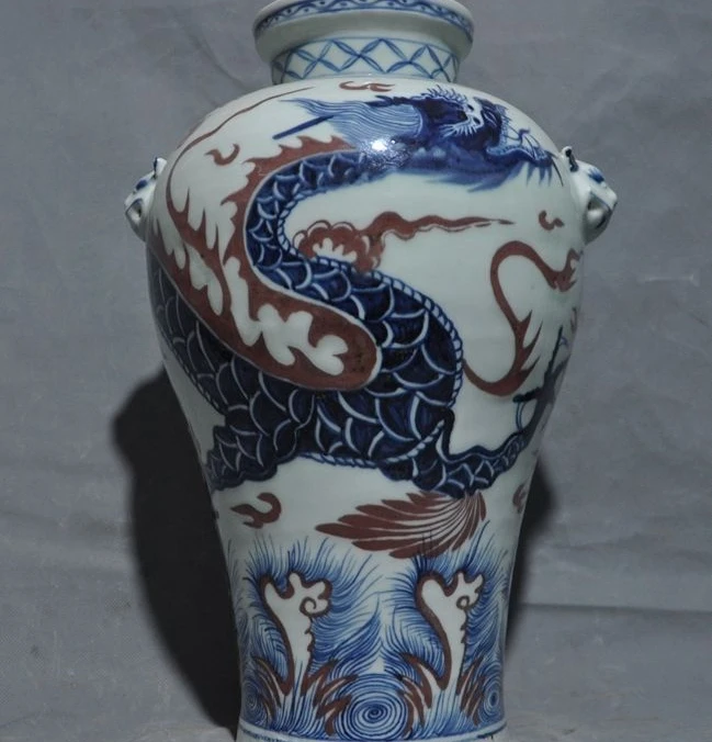 14" China Porcelain glaze Dragon Beast Head Statue Bottle jar pot Flower Vase
14" China Porcelain glaze Dragon Beast Head Statue Bottle jar pot Flower Vase