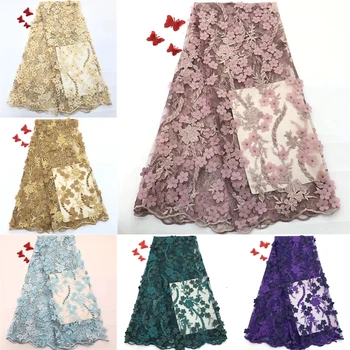 5 Yards 3D Plant Flowers Blue Pink Lace Fabric African Mesh Embroidered Tulle Dress Fabric India French Cloth Fabric For Dress
5 Yards 3D Plant Flowers Blue Pink Lace Fabric African Mesh Embroidered Tulle Dress Fabric India French Cloth Fabric For Dress