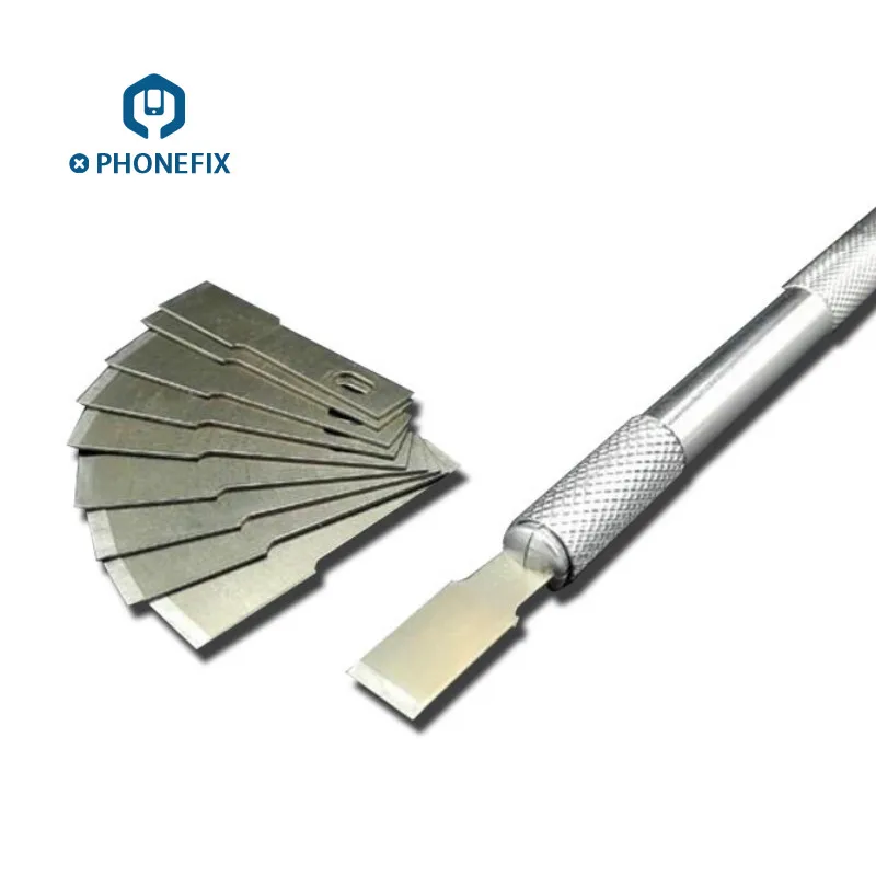 PHONEFIX Flat Metal Blade Shovel Phone LCD Screen Repair Rubber Shovel UV Glue Knife OCA UV Glue Except With Different Blades
PHONEFIX Flat Metal Blade Shovel Phone LCD Screen Repair Rubber Shovel UV Glue Knife OCA UV Glue Except With Different Blades