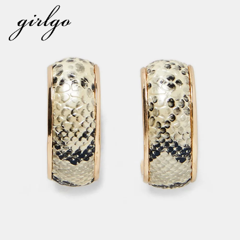 Girlgo New ZA Snake Skin Stud Earrings For Women Geometric Maxi Gold Statement Earrings Bohemia Brincos Christmas Gifts Jewelry
Girlgo New ZA Snake Skin Stud Earrings For Women Geometric Maxi Gold Statement Earrings Bohemia Brincos Christmas Gifts Jewelry