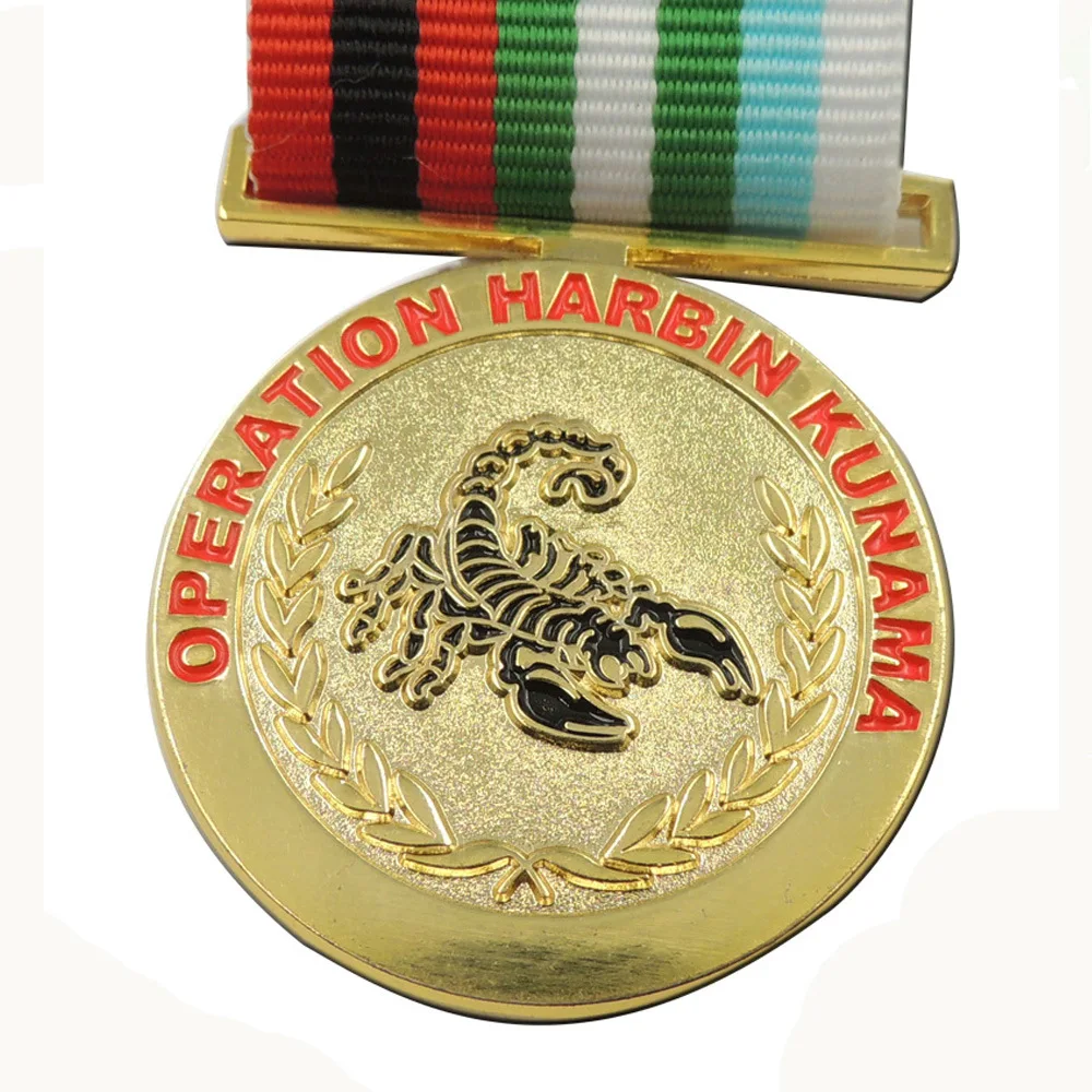 metal medals cheap 3D gold medals custom Hot sales round shape medal paint black Scorpion medals with ribbons
metal medals cheap 3D gold medals custom Hot sales round shape medal paint black Scorpion medals with ribbons