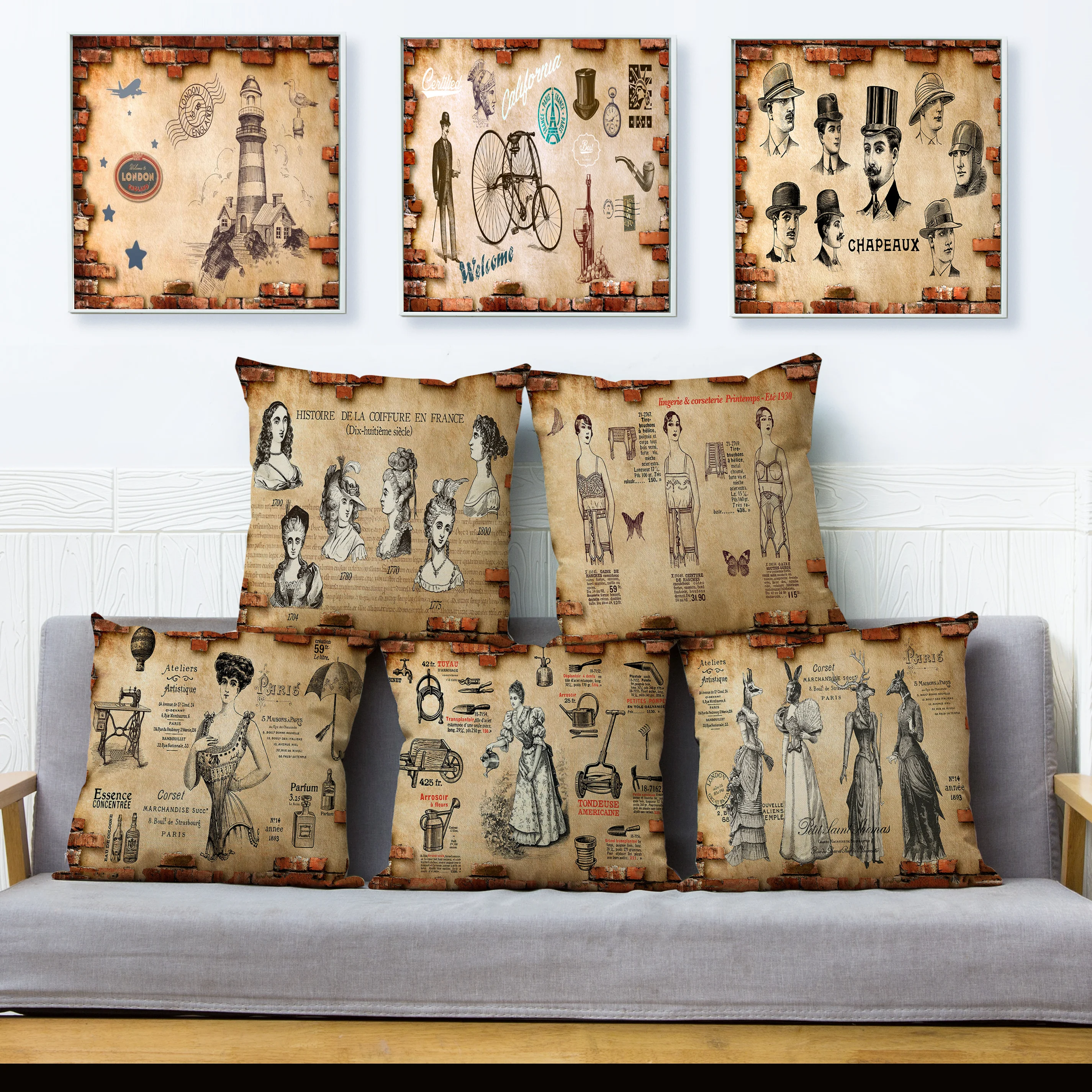 European Vintage Portrait Print Cushion Cover Beige Linen Pillow Covers 45*45 Square Throw Pillows Cases Home Decor Pillowcase
European Vintage Portrait Print Cushion Cover Beige Linen Pillow Covers 45*45 Square Throw Pillows Cases Home Decor Pillowcase
