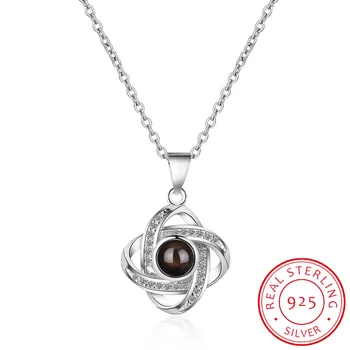 New Arrivals 925 Sterling Silver Crystal Four Leaf Clover Pendant Necklace Hot Sale Pure Silver rotate Jewelry for Women
New Arrivals 925 Sterling Silver Crystal Four Leaf Clover Pendant Necklace Hot Sale Pure Silver rotate Jewelry for Women