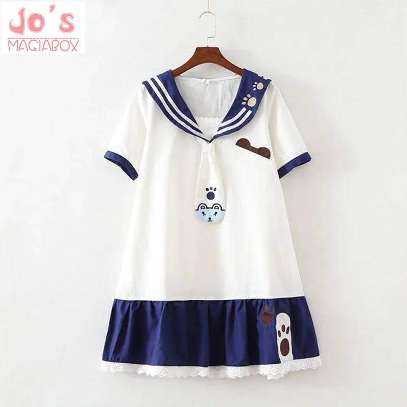 New Summer Women Dress Harajuku Kawaii Character Cute Cat Dog Cartoon Preppy JK School Tie Dresses Lolita Sailor Collar
New Summer Women Dress Harajuku Kawaii Character Cute Cat Dog Cartoon Preppy JK School Tie Dresses Lolita Sailor Collar