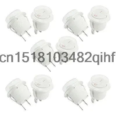 

10 Pcs Panel Mount 2 Pin SPST Waterproof Rocker Switches 6A 250VAC 10A 125VAC