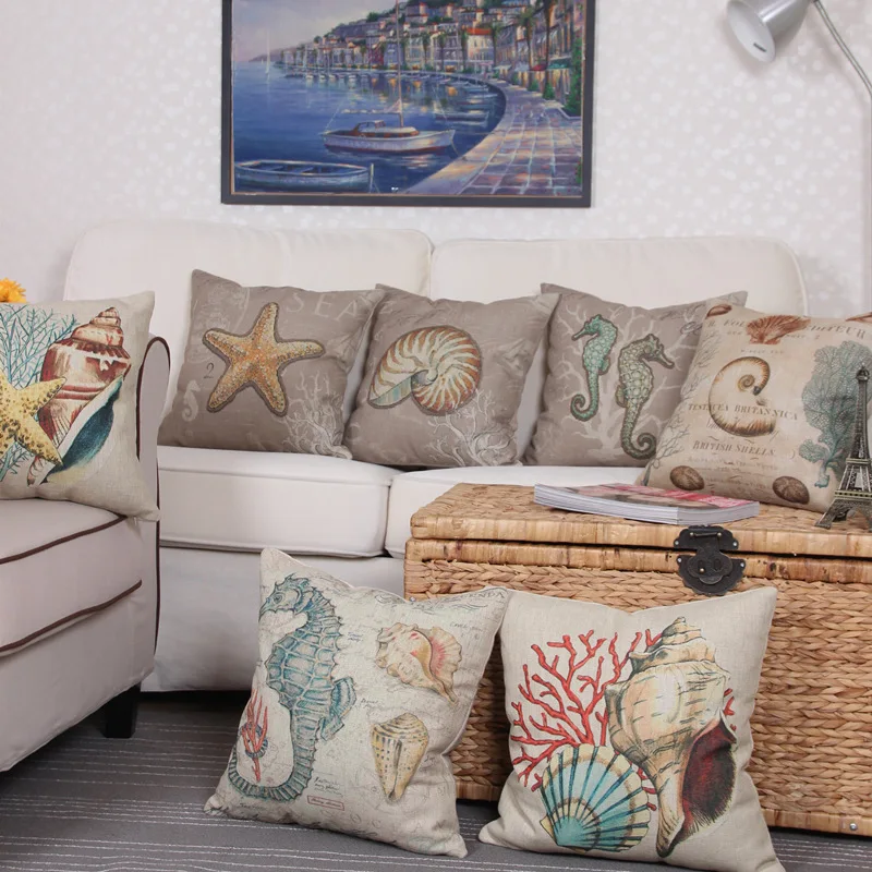 Star Fish Cushion Cover Ocean Red Coral Sea Horse Retro Style Marine Shell Pillow Covers Bedroom Sofa Decoration
Star Fish Cushion Cover Ocean Red Coral Sea Horse Retro Style Marine Shell Pillow Covers Bedroom Sofa Decoration