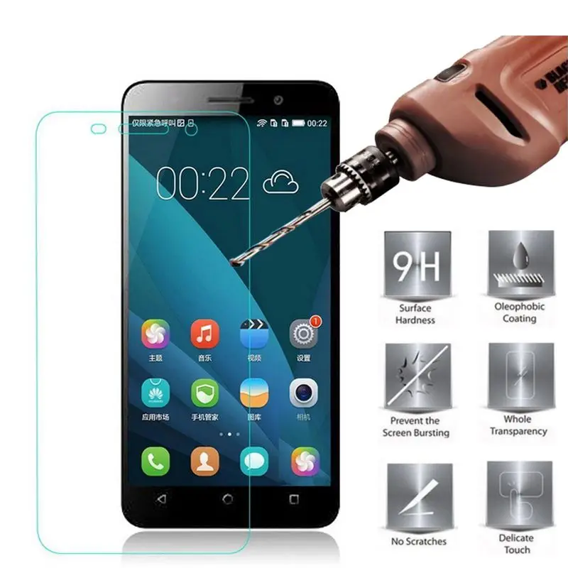 10 шт. закаленное Стекло для Huawei Honor 4x Экран протектор Защитная Плёнки телефон на