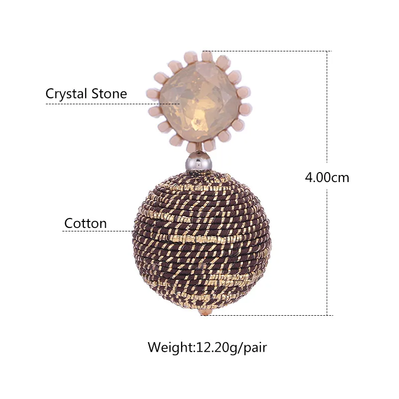 Sehuoran Wedding Oorbellen Crystal Stone Big Drop Earrings For Women Bohemian Earrings Fashion Jewelry Wholesale Gifts (4)