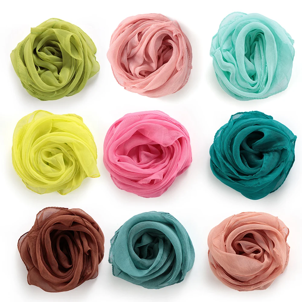 Women Girl Solid Color Soft Chiffon Silk Square Scarf Wrap Shawl Elegant Autumn Summer Neckerchief Head Neck Hair Tie Band
Women Girl Solid Color Soft Chiffon Silk Square Scarf Wrap Shawl Elegant Autumn Summer Neckerchief Head Neck Hair Tie Band