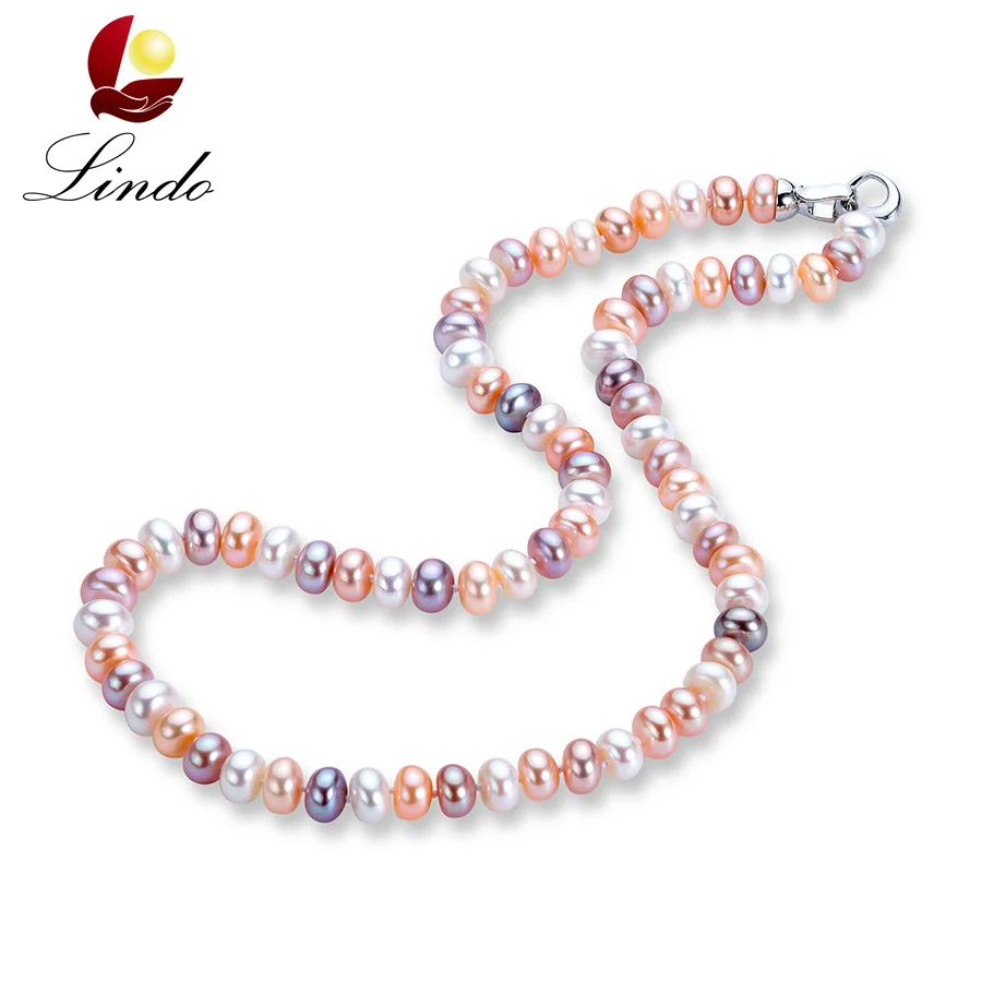 Promotion 100% Real Freshwater Pearl Necklace Elegant Pearl Jewelry For Women 8-9mm Pearl White/Pink/Purple/Multi color collier
Promotion 100% Real Freshwater Pearl Necklace Elegant Pearl Jewelry For Women 8-9mm Pearl White/Pink/Purple/Multi color collier
