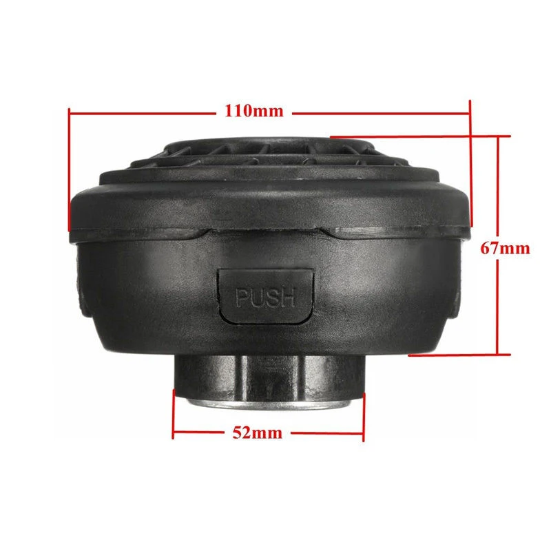 Black Durable Universal 2 Wires Mower Bump Cutting Trimmer Brush Cutter Head