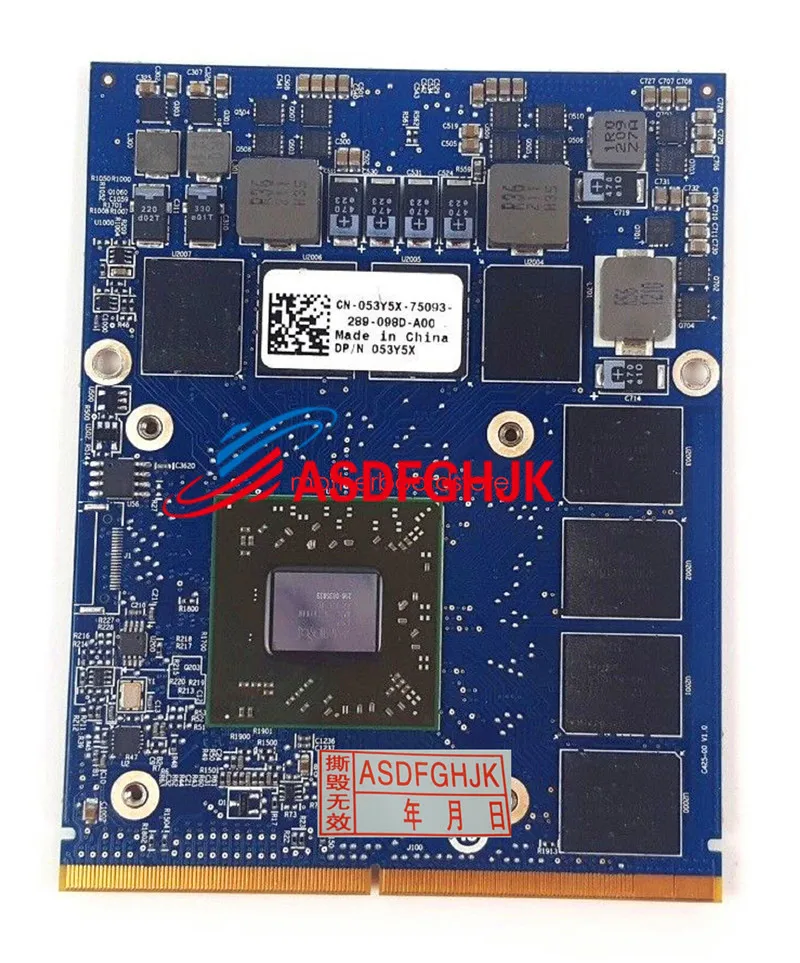 Оригинальная видеокарта для Dell M17x FirePro M6000 2 ГБ GDDR5 MXM 3,0 53Y5X 053Y5X 100% проб. ОК
Оригинальная видеокарта для Dell M17x FirePro M6000 2 ГБ GDDR5 MXM 3,0 53Y5X 053Y5X 100% проб. ОК