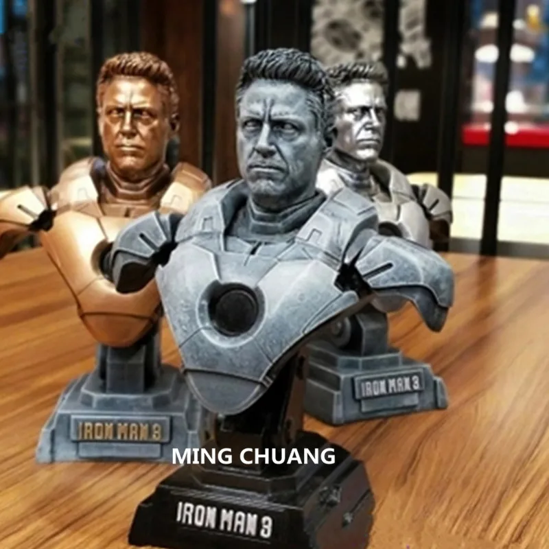 

Avengers Infinity War Statue Superhero Iron Man Bust 1/4 Tony Stark Half-Length Photo Or Portrait Resin Action Figure Toy D266