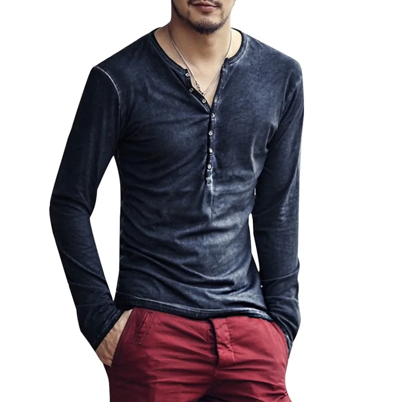 Oeak Mens Henley Shirt 2019 New Long Sleeve Solid V-neck T-shirt Casual Slim Button Stylish Design Men Basic Tops
Oeak Mens Henley Shirt 2019 New Long Sleeve Solid V-neck T-shirt Casual Slim Button Stylish Design Men Basic Tops