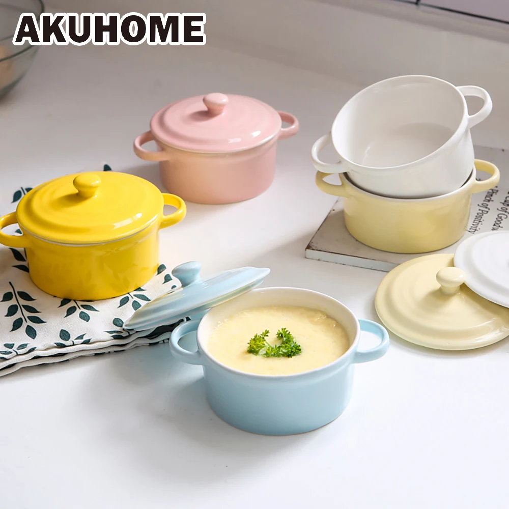 Ceramic Rice Bowl Tableware Candy Double Handle Soup Bowls Simple and Creative Salad Cutter Bowl Akuhome
Ceramic Rice Bowl Tableware Candy Double Handle Soup Bowls Simple and Creative Salad Cutter Bowl Akuhome