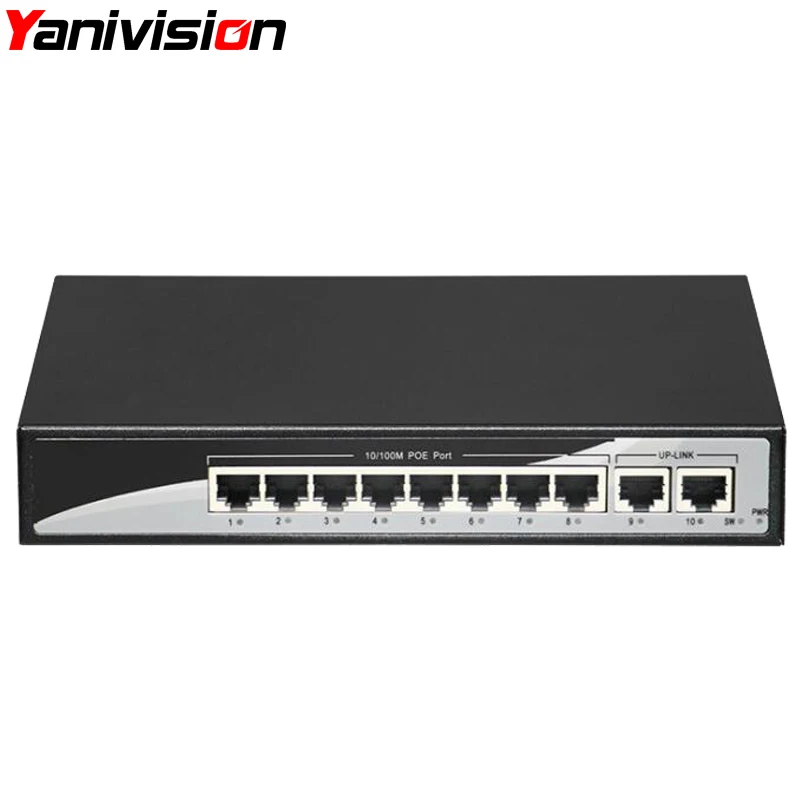 10/100M 48V 10Ports PoE switch IEEE802.3af / IEEE802.3at 8 port PoE Switch Power Over Ethernet Switch
10/100M 48V 10Ports PoE switch IEEE802.3af / IEEE802.3at 8 port PoE Switch Power Over Ethernet Switch