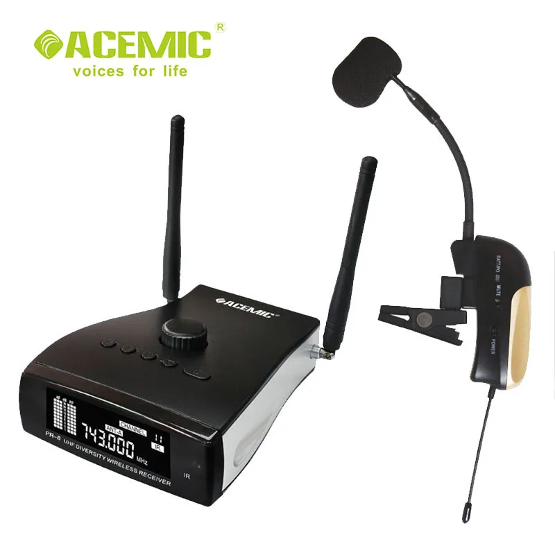 ACEMIC PR-8/ST-3 high quality portable wireless saxophone microphone system saxophone/trumpet/trombone/brass instrument
ACEMIC PR-8/ST-3 high quality portable wireless saxophone microphone system saxophone/trumpet/trombone/brass instrument