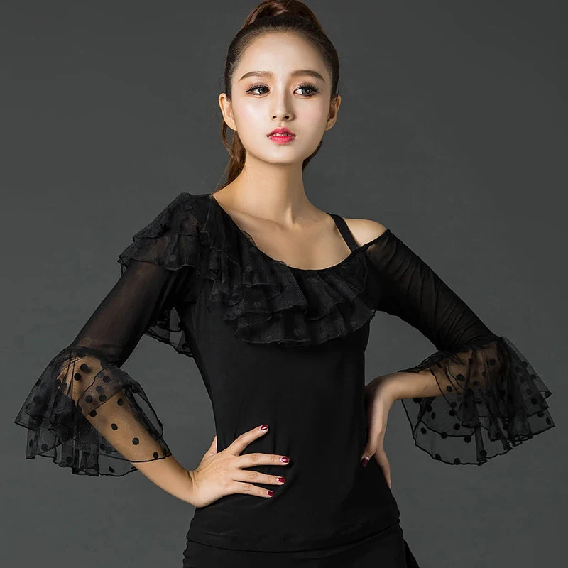 New Women Latin Dance Tops Female Ballroom Dance Practice Clothes Lady Rumba/Tango/Samba/Salsa Performance Costume DQL1525
New Women Latin Dance Tops Female Ballroom Dance Practice Clothes Lady Rumba/Tango/Samba/Salsa Performance Costume DQL1525