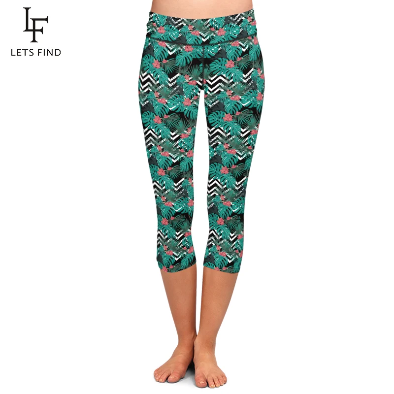 LETSFIND Summer Green Leaf Digital Printing Capri Leggings Women High Waist Fashion Plus Size Comfortable Fitness Leggging
LETSFIND Summer Green Leaf Digital Printing Capri Leggings Women High Waist Fashion Plus Size Comfortable Fitness Leggging