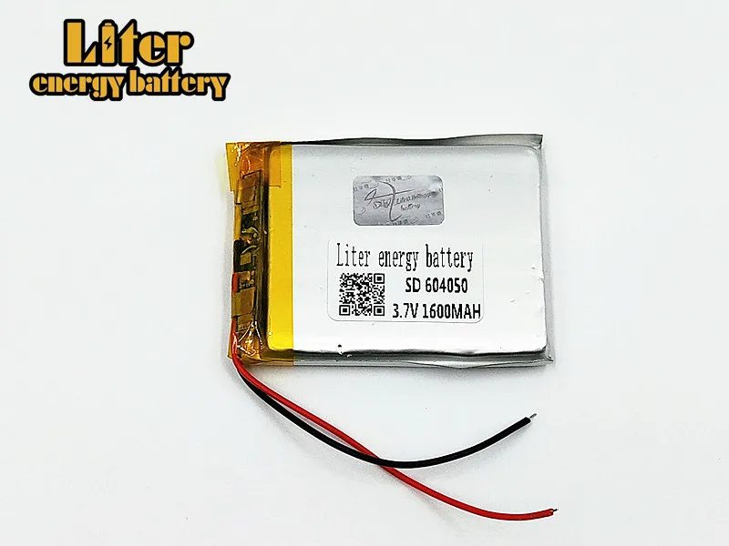 3.7V 1600mAh 604050 Lithium Polymer Li-Po Rechargeable Battery Li cells For Toy MP3 MP4 MP5 GPS Power Bank Speaker Tablet DIY |