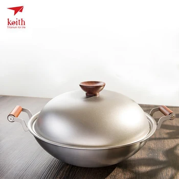 Keith Outdoor Multifunction Wooden Handle Titanium Wok Gas Cooker Cookware Healthy Non-toxic Cookware Picnic Wok 3.5L Ti8124
Keith Outdoor Multifunction Wooden Handle Titanium Wok Gas Cooker Cookware Healthy Non-toxic Cookware Picnic Wok 3.5L Ti8124